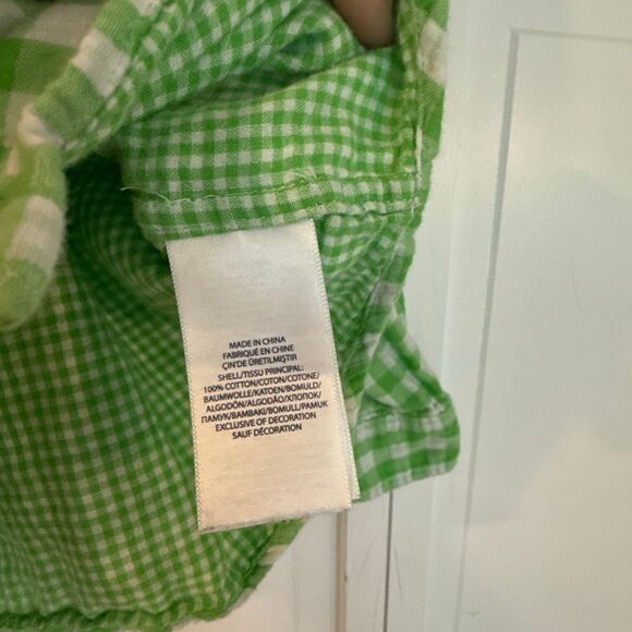 Polo Ralph Lauren green gingham button down girls 16 - Picture 5 of 9